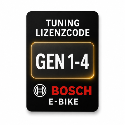 ScooterFlash Bosch E-Bike Tuning Lizenzcode Gen 1-4 – Freischaltung bis 50 km/h, digital & reversibel, sofort per E-Mail